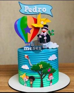 Topo de Bolo Mundo Bita