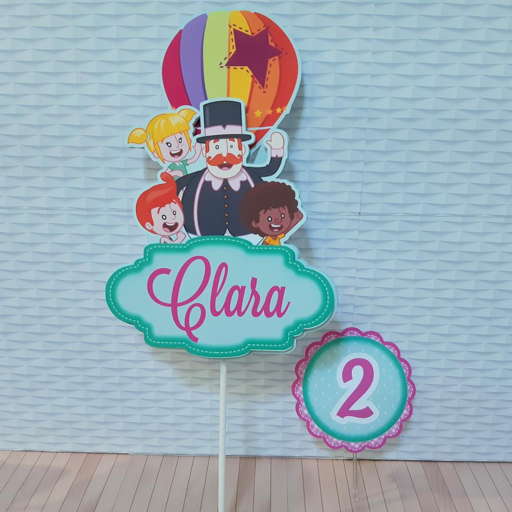 Topo de Bolo Mundo Bita