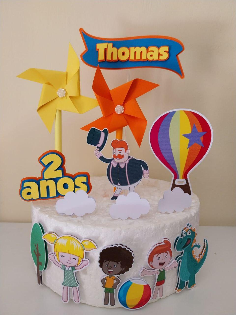 Topo de Bolo Mundo Bita