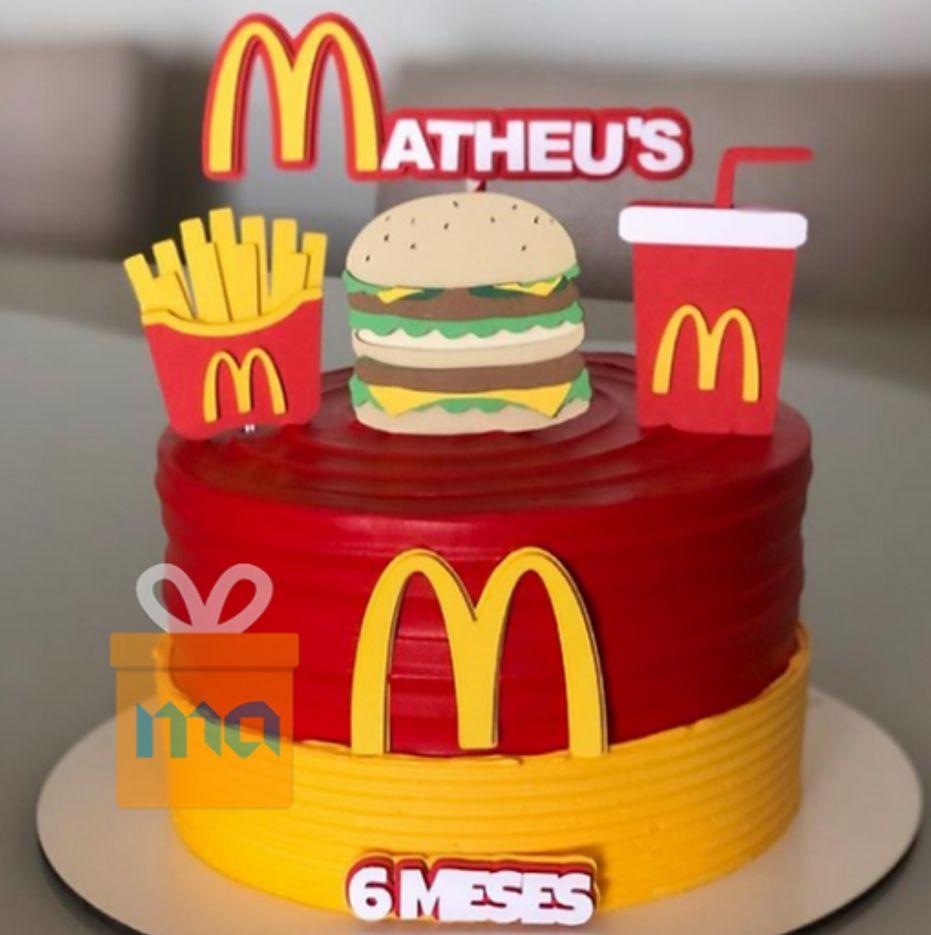 Topo de bolo Mc Donalds