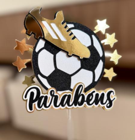 Topo de bolo Futebol
