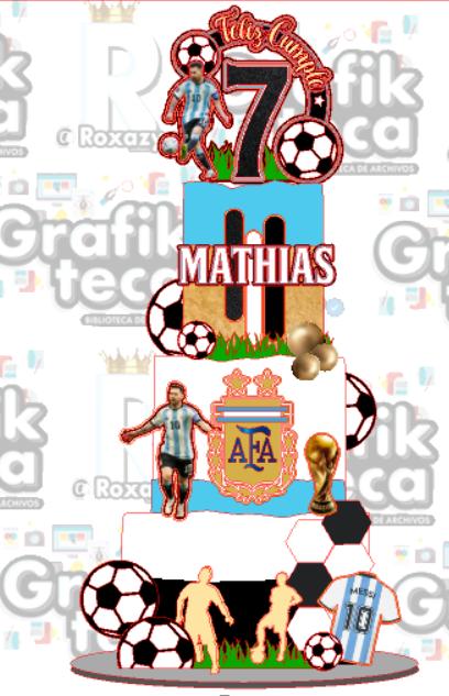 Topo de bolo Futebol