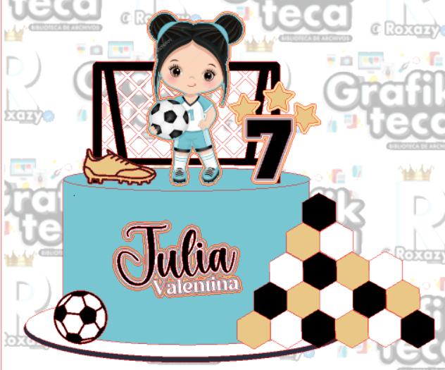 Topo de bolo Futebol