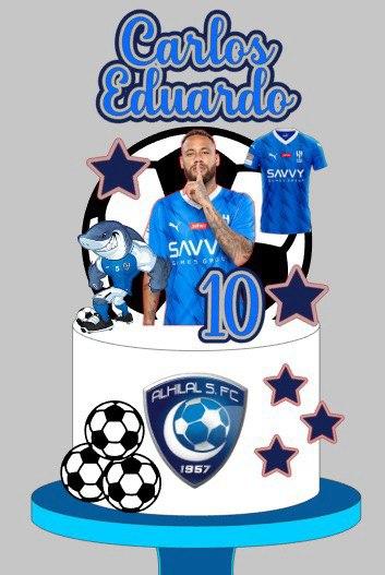 Topo de bolo Futebol