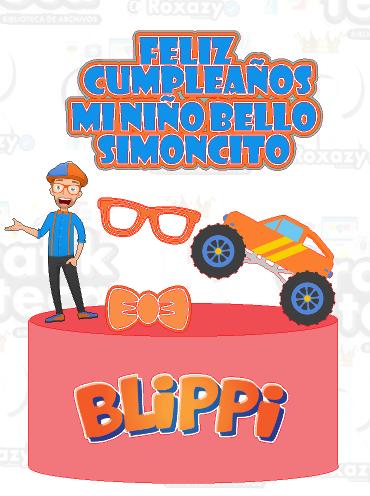 Topo de Bolo Blippi