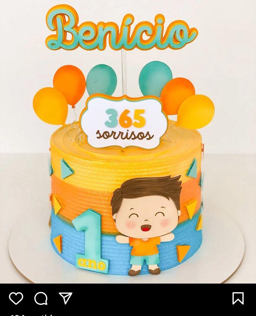 Topo de Bolo 365 Sorrisos