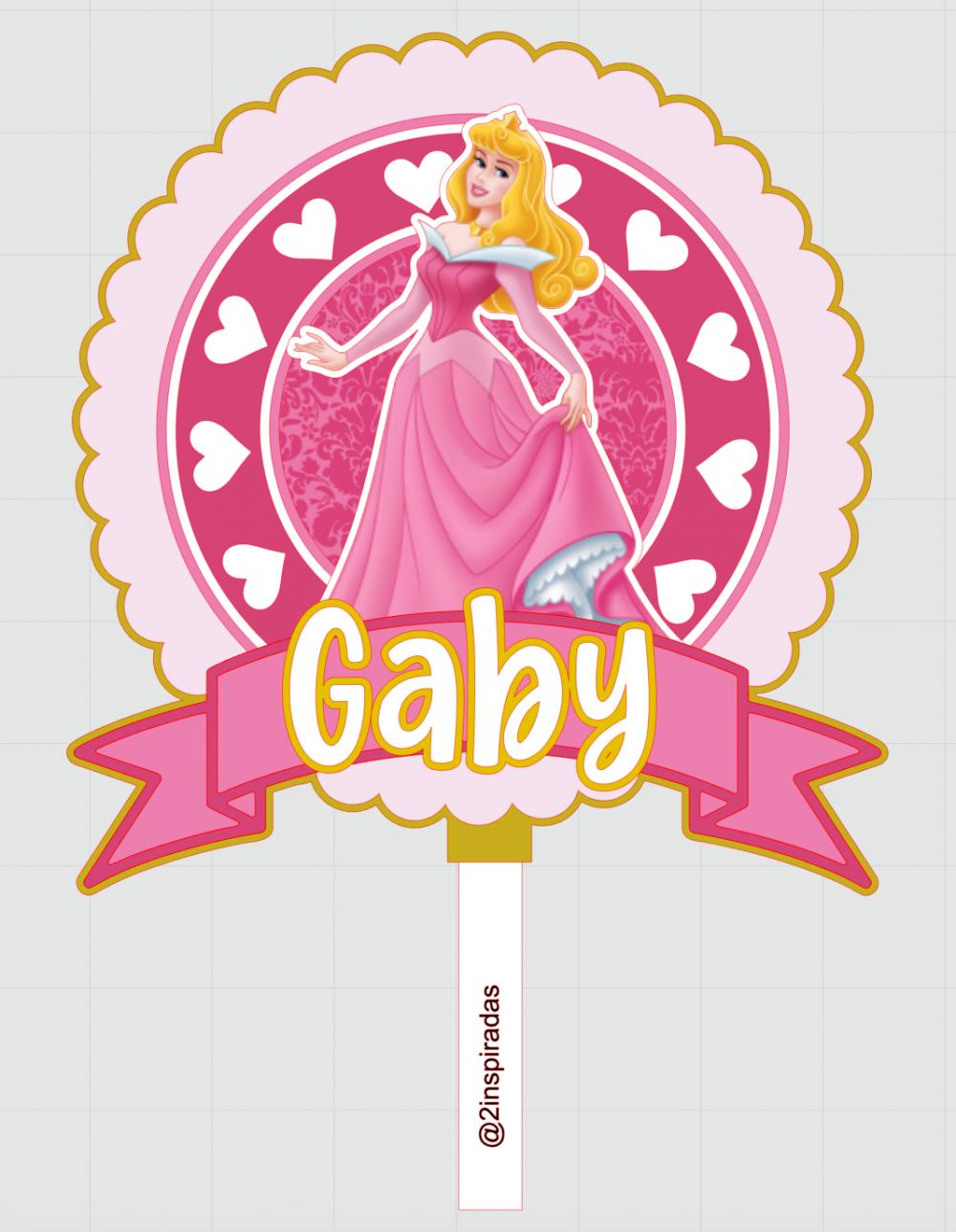 Topo de bolo Bela Adormecida