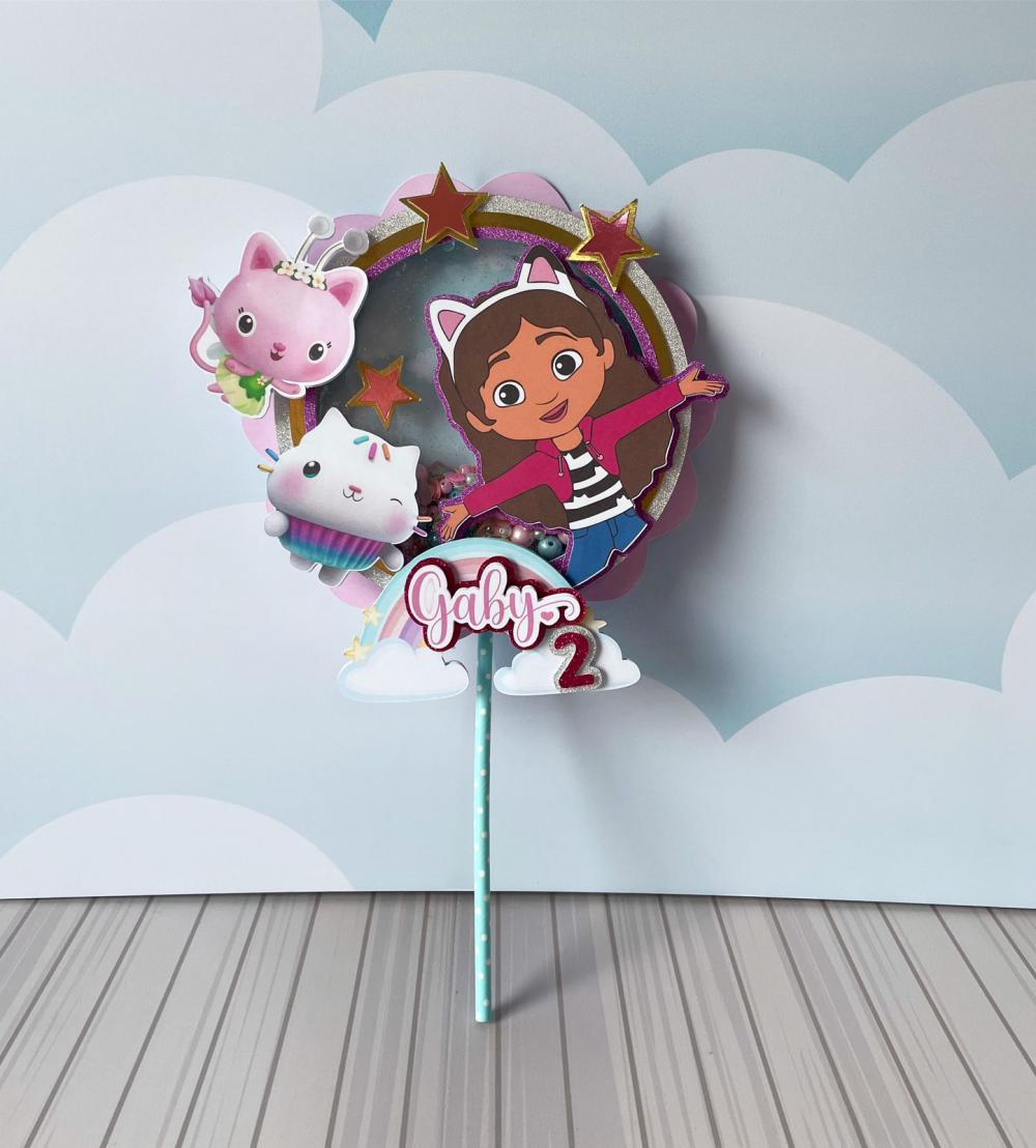 Topo de bolo A casa magica da gaby