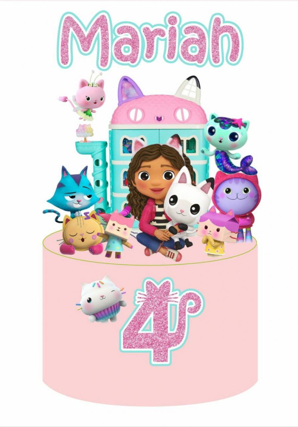 Topo de bolo A casa magica da gaby