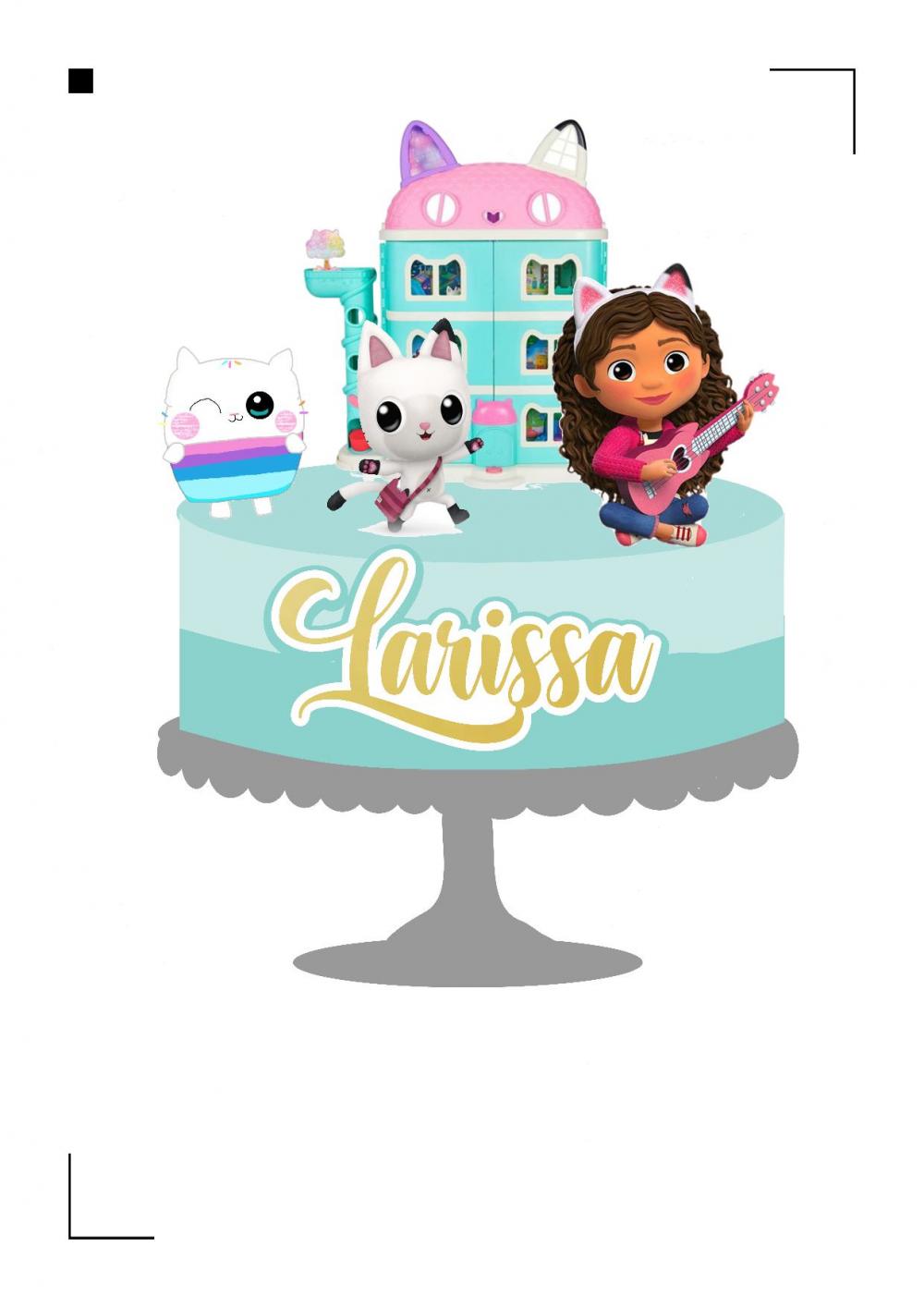 Topo de bolo A casa magica da gaby