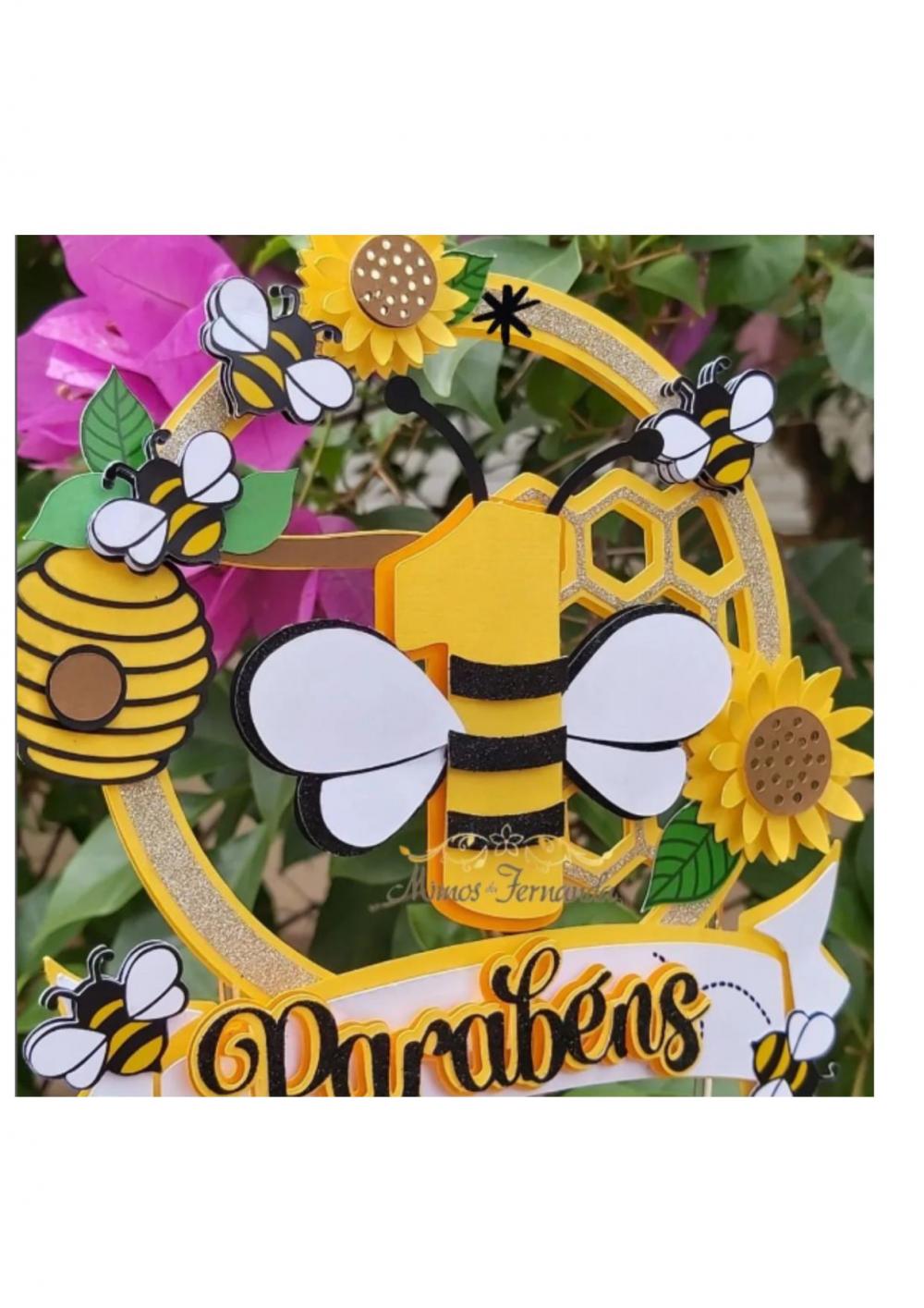 Topo de Bolo Abelhinha