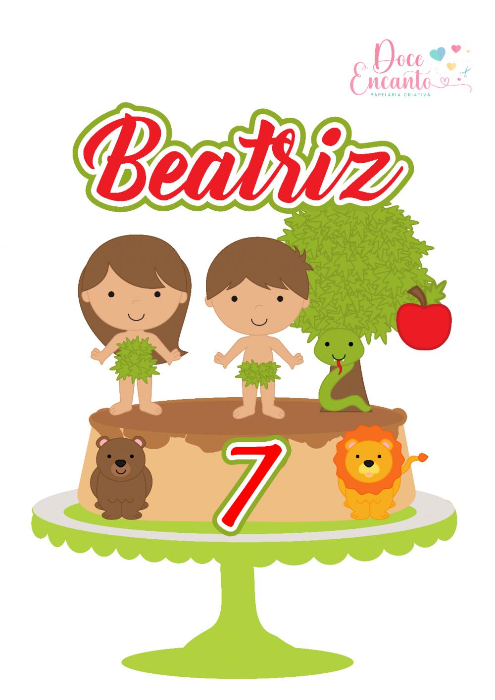 Topo de bolo Adão e Eva