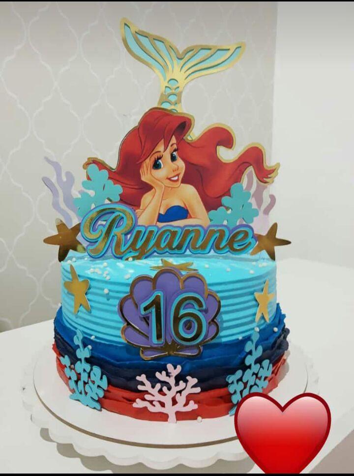 Topo de bolo Ariel