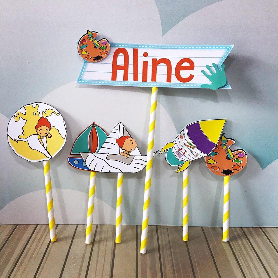 Topo de Bolo Aquarela