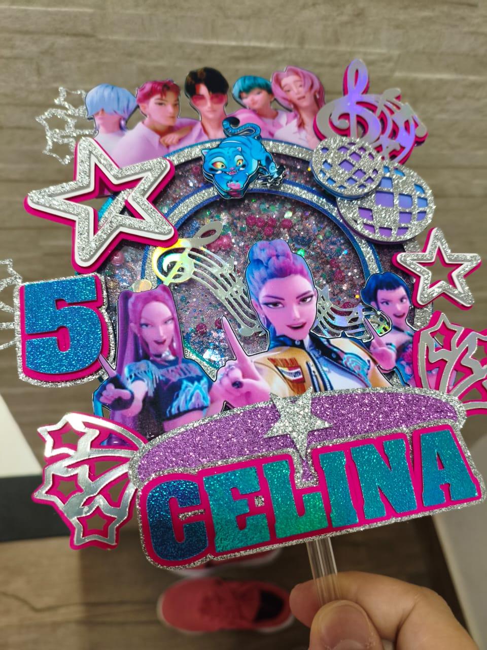 Topo de Bolo KPOP Demon Hunters