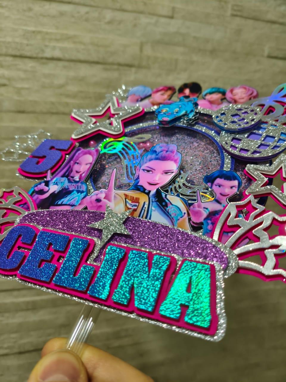 Topo de Bolo KPOP Demon Hunters