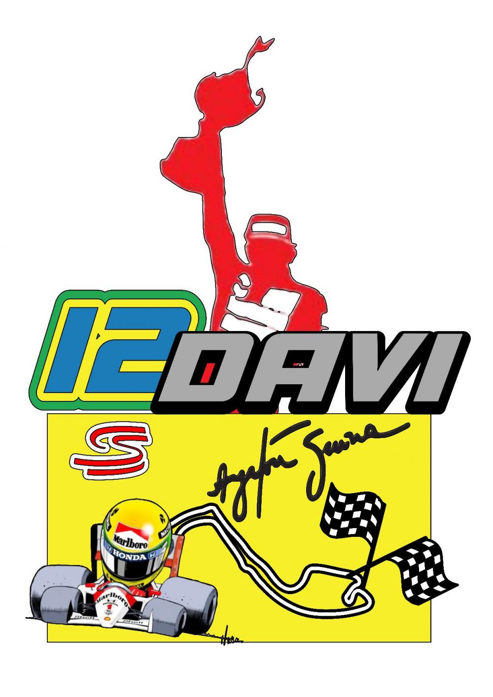 Topo de bolo Airton Senna