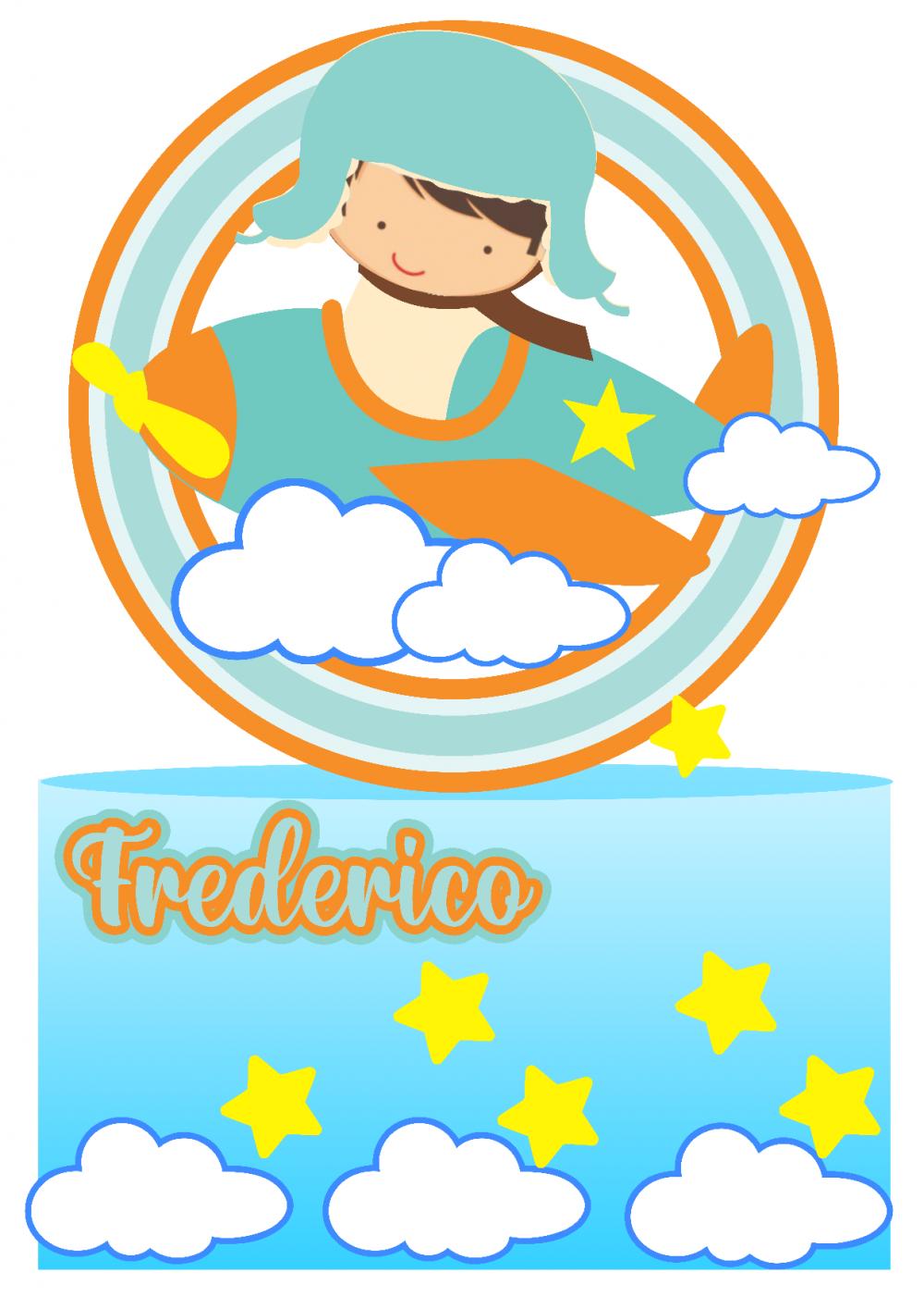 Topo de bolo Aviador