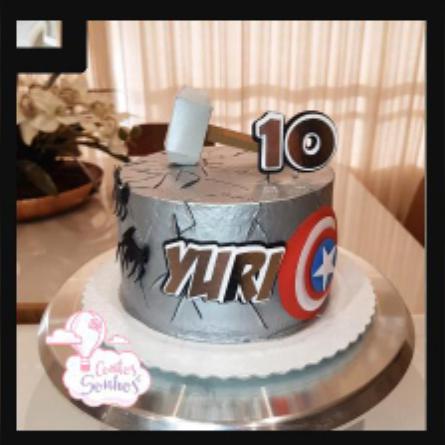 Topo de Bolo Avengers