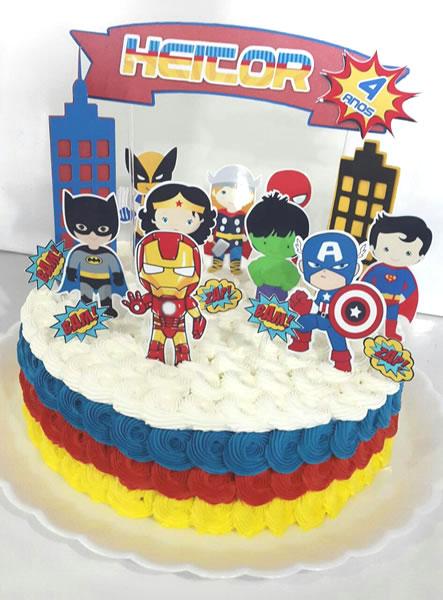 Topo de Bolo Avengers