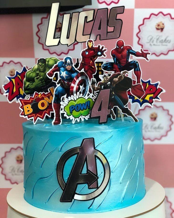 Topo de Bolo Avengers