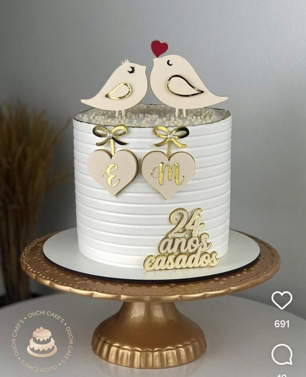 Topo de bolo Bodas de madeira