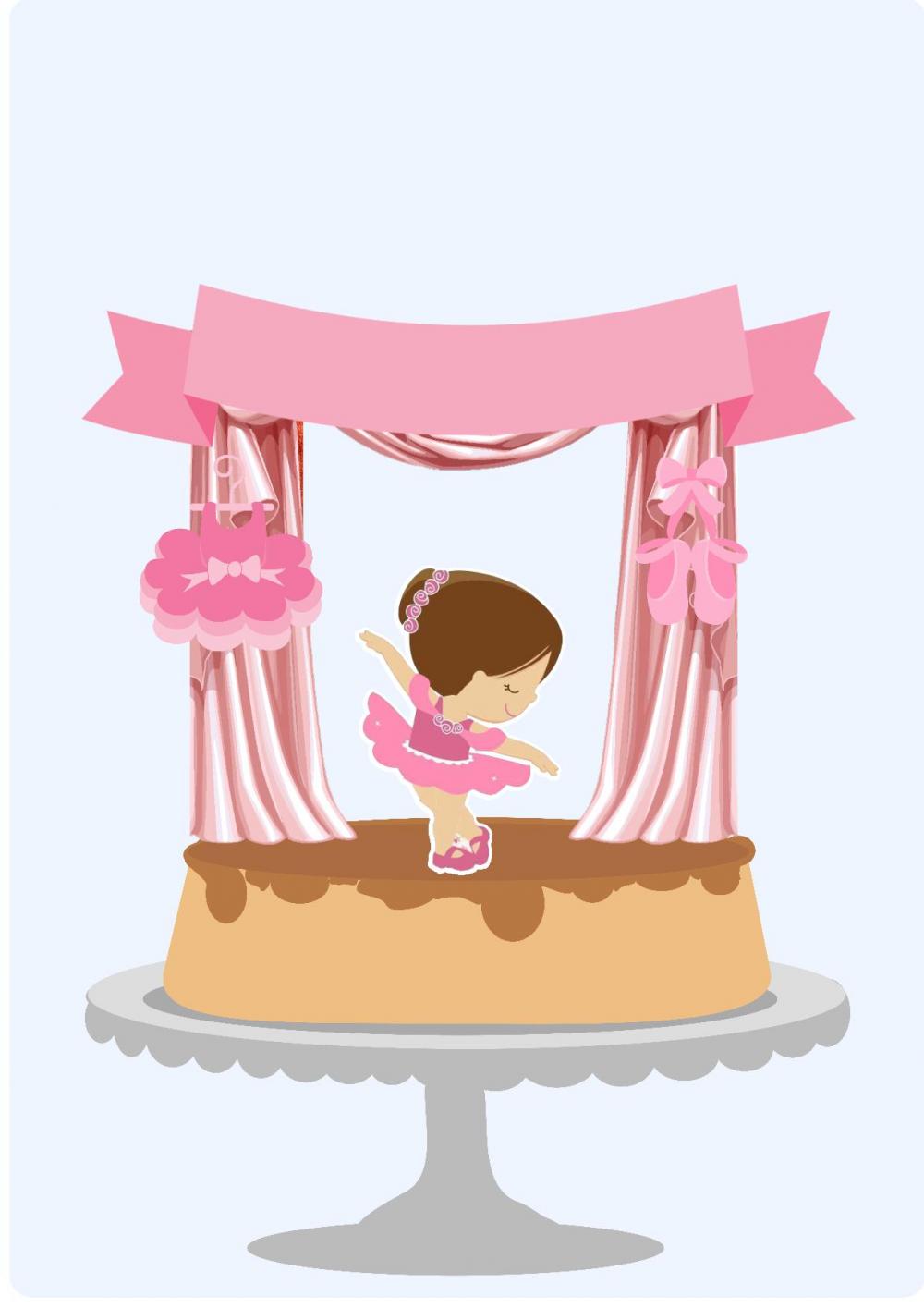 Topo de bolo Bailarina