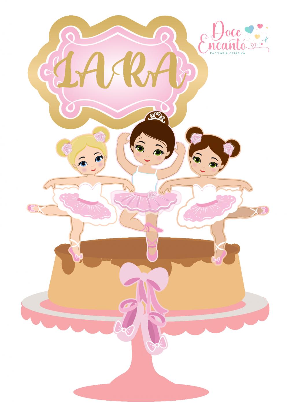 Topo de bolo Bailarina