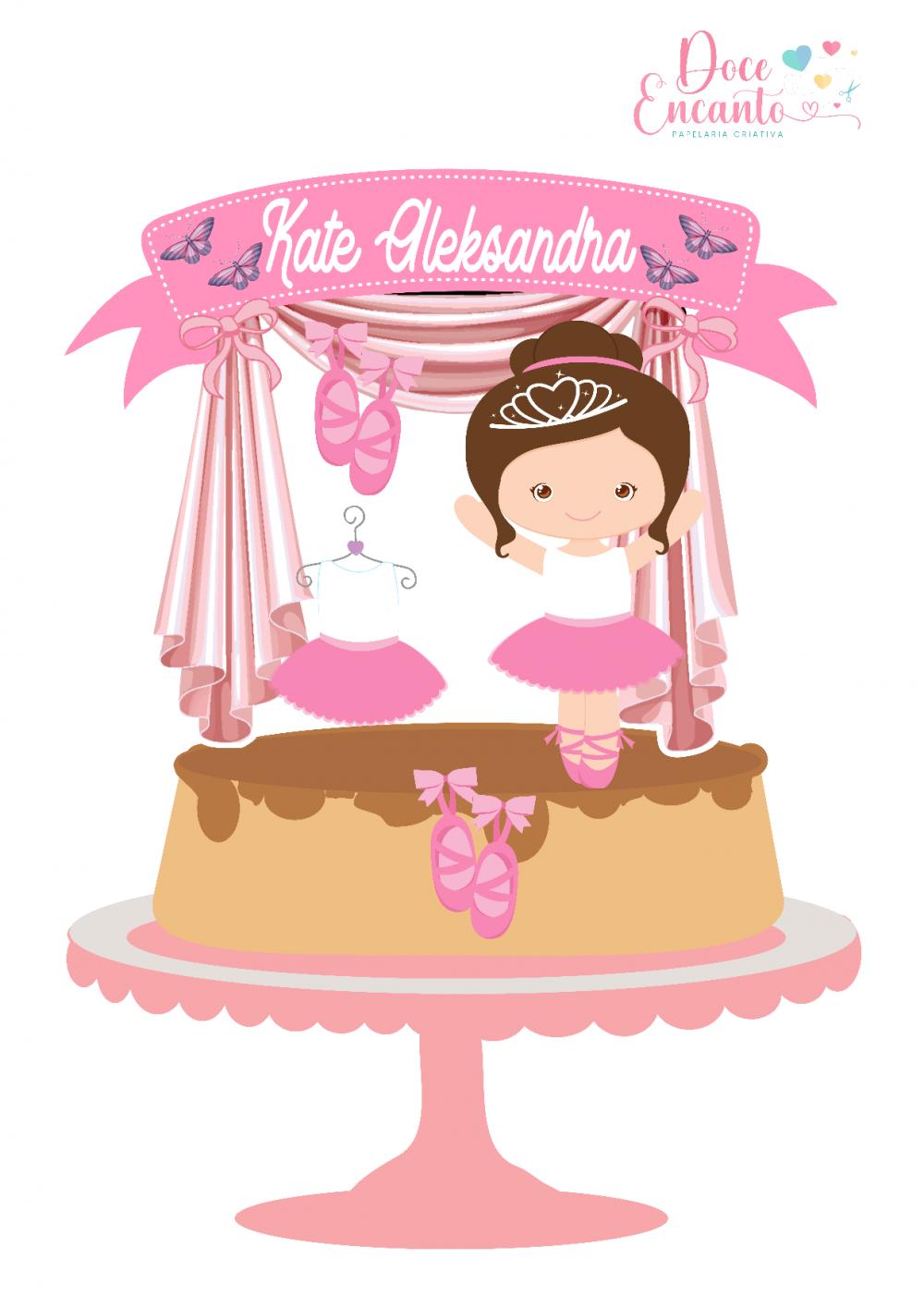 Topo de bolo Bailarina
