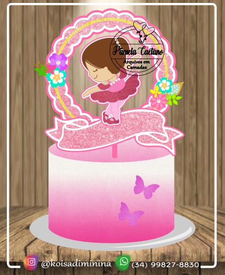 Topo de bolo Bailarina