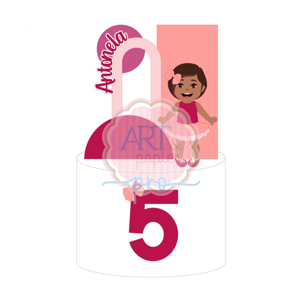 Topo de bolo Bailarina