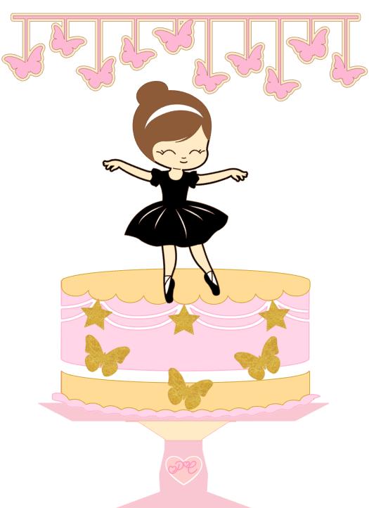 Topo de bolo Bailarina