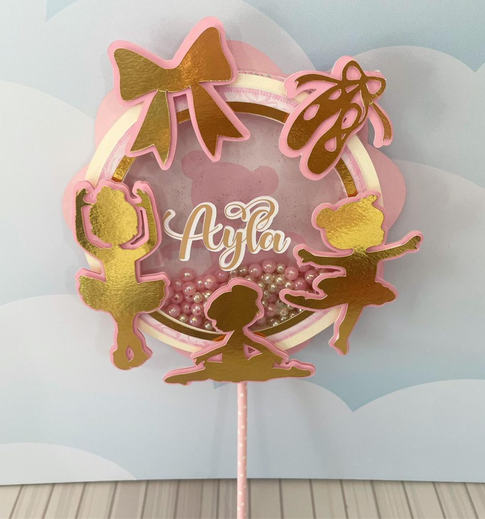 Topo de bolo Bailarina