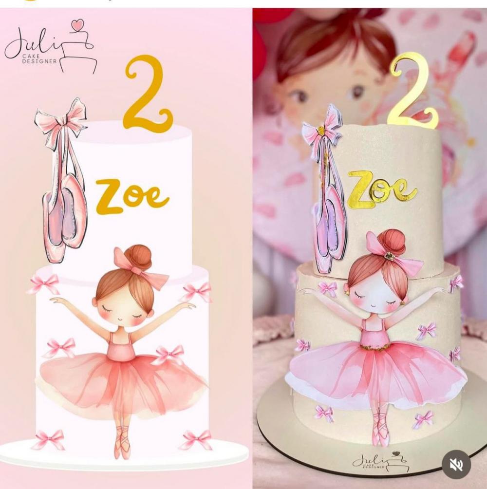 Topo de bolo Bailarina