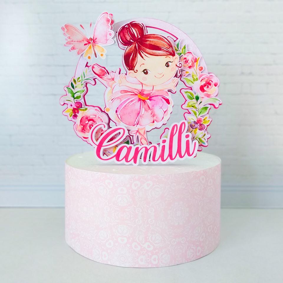 Topo de bolo Bailarina