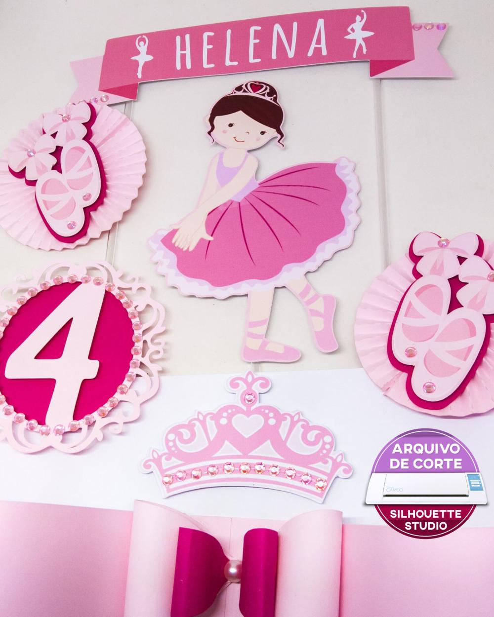 Topo de bolo Bailarina