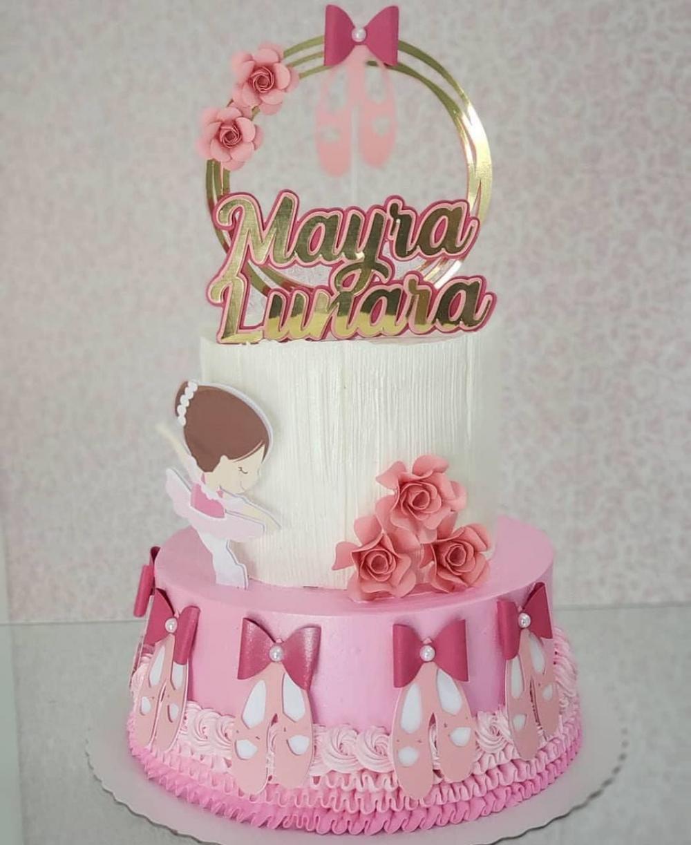 Topo de bolo Bailarina