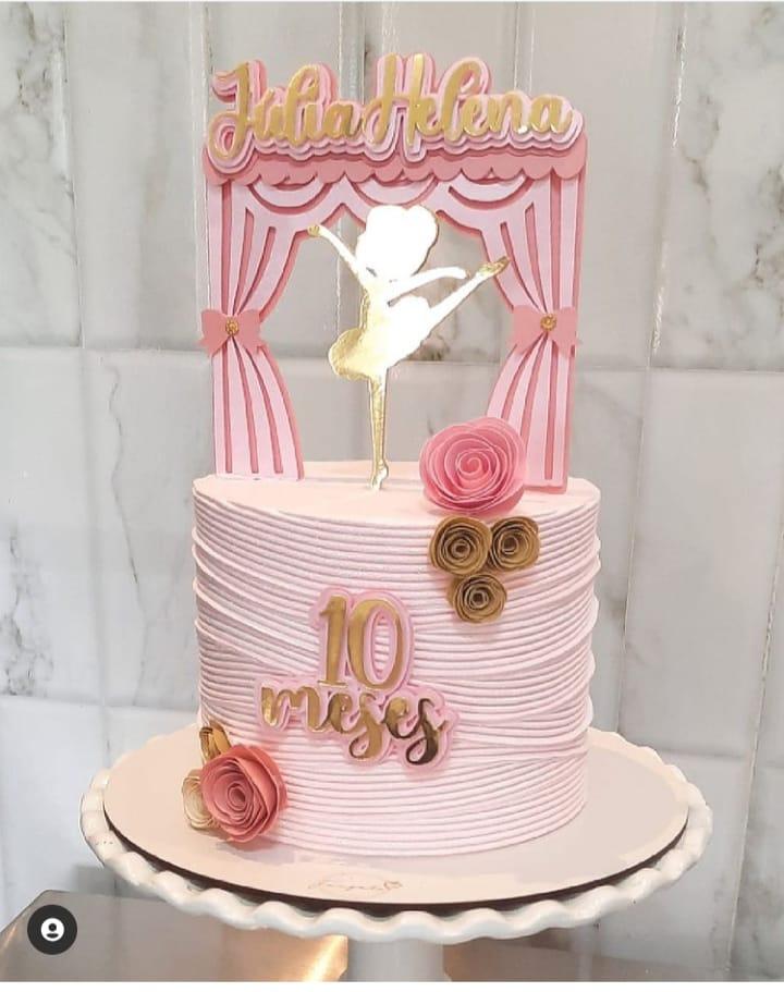 Topo de bolo Bailarina