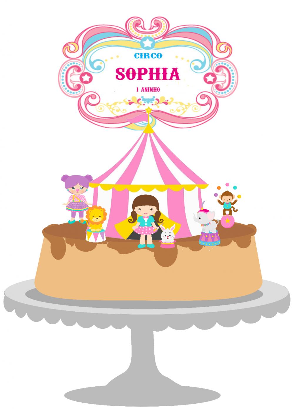 Topo de Bolo Circo