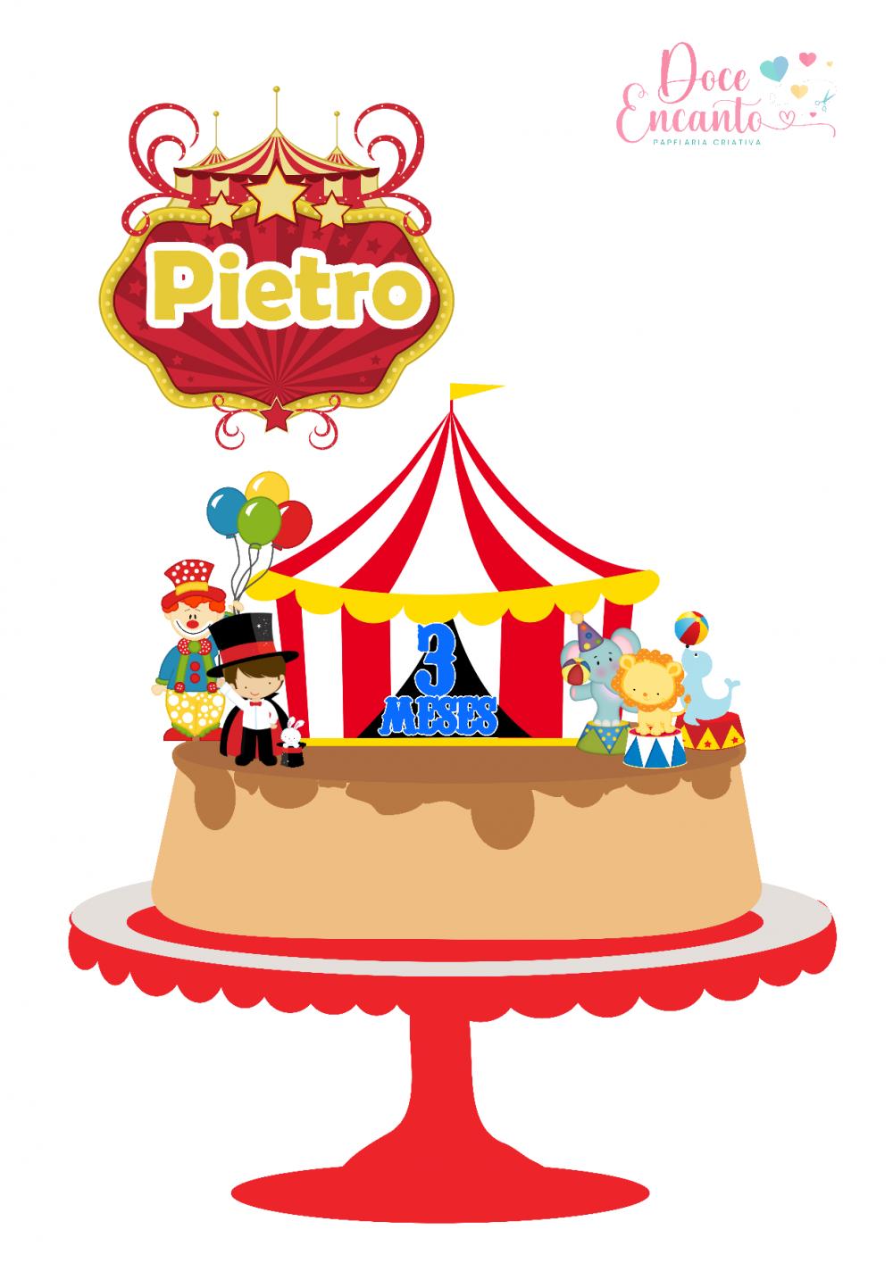 Topo de Bolo Circo