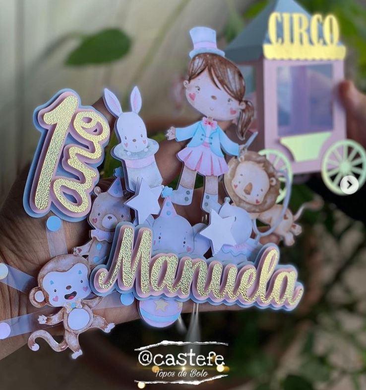Topo de Bolo Circo