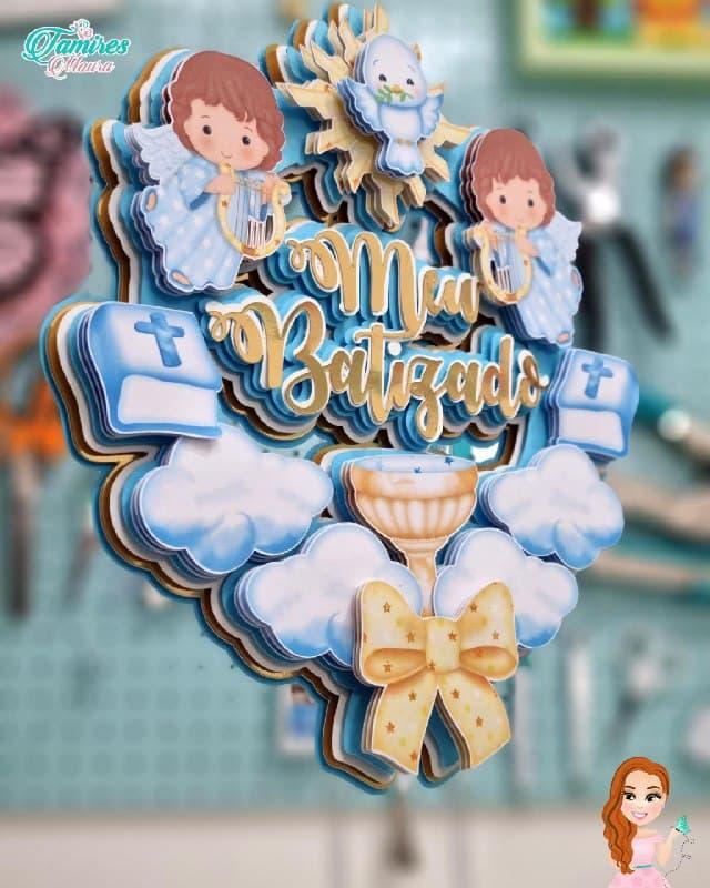 Topo de Bolo Batizado