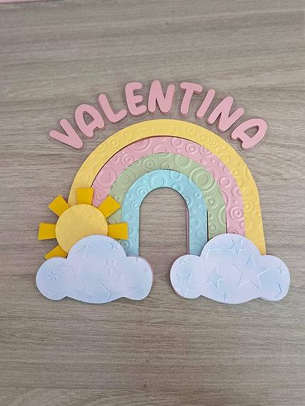 Topo de bolo Arco Iris