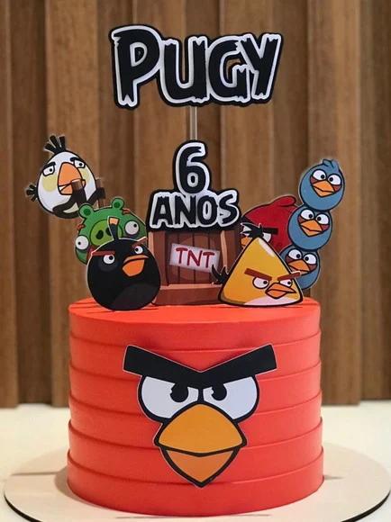 Topo de bolo Angry birds