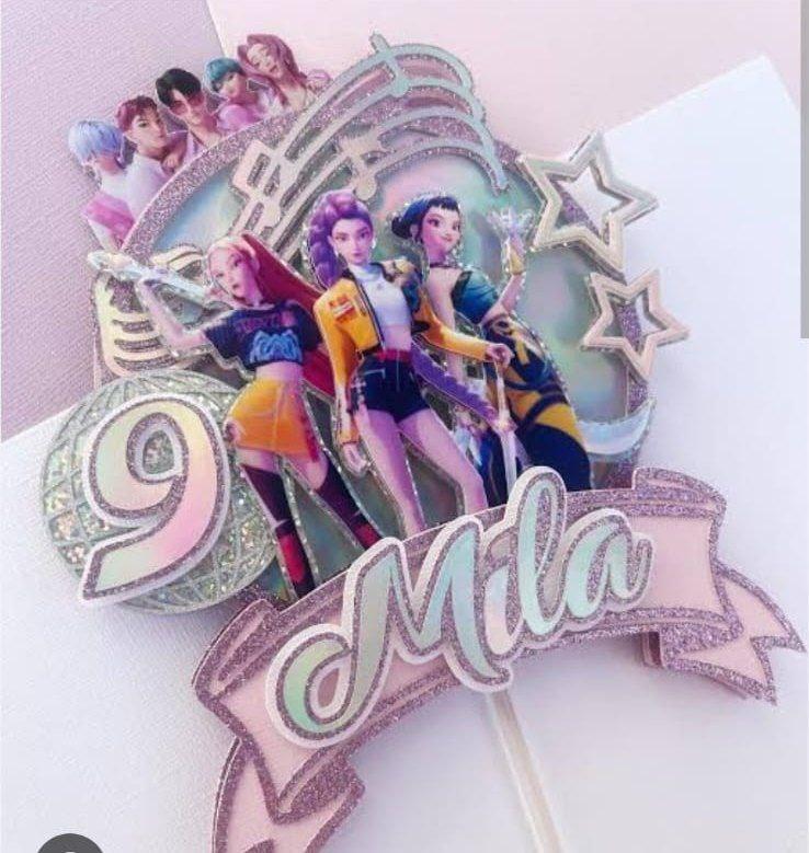 Arquivo de corte topo de bolo Kpop Demon Hunters