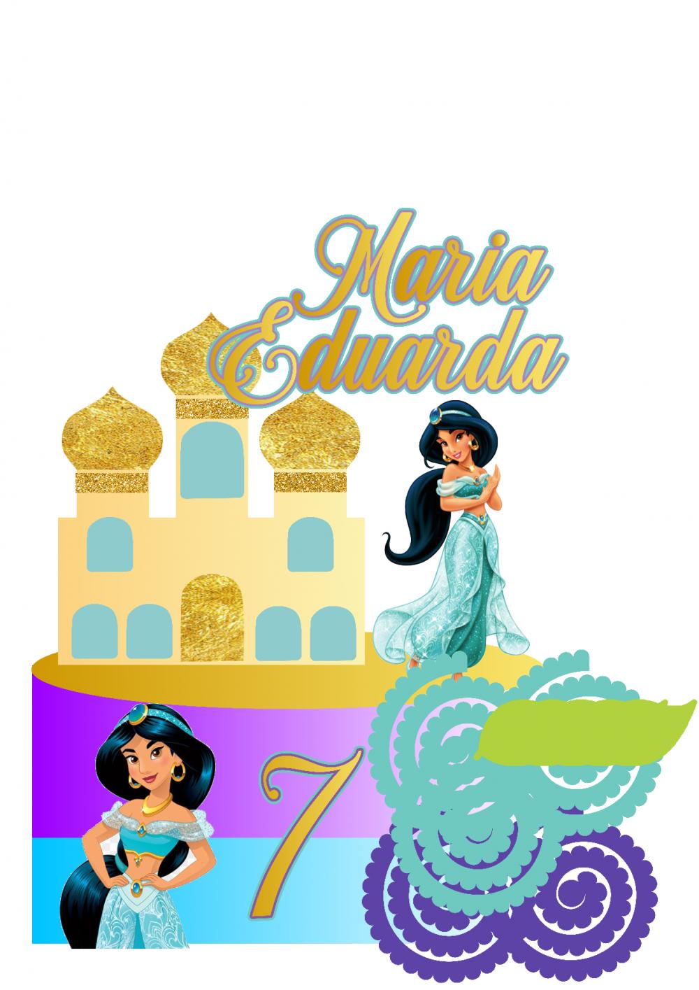 Topo de Bolo Jasmine