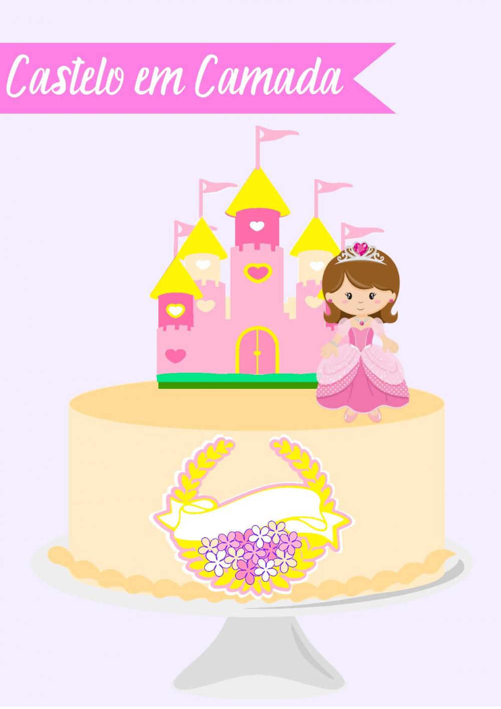 Topo de Bolo Princesa