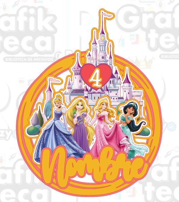 Topo de Bolo Princesa