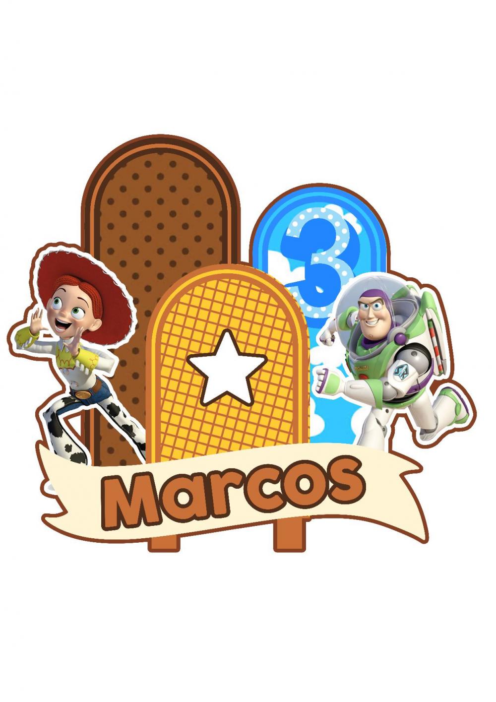 Topo de Bolo Toy Story