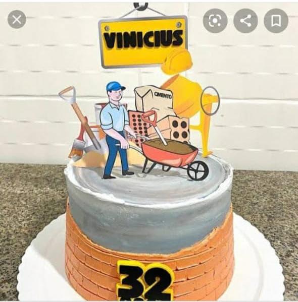 Topo de bolo Construção